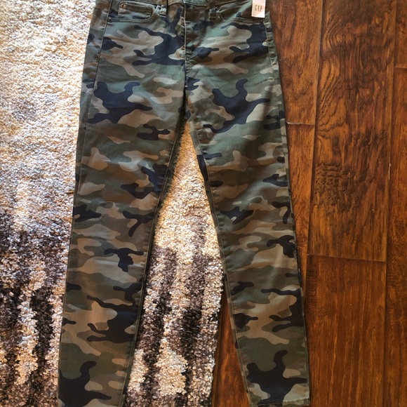 NWT Gap camo midrise skinny jeans size 27 4 - Picture 2 of 3